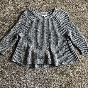 Madewell Black and White Marled Knit Sweater